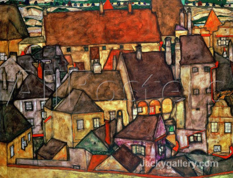 Yellow City by Egon Schiele paintings reproduction